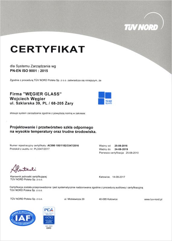 Certyfikat ISO:9001-2009